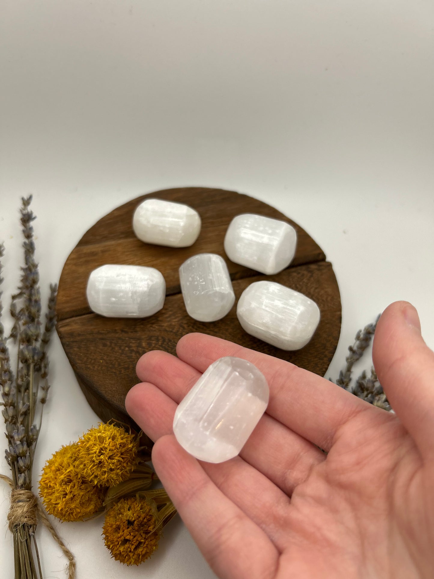 Selenite Crystal Tumbled Stone