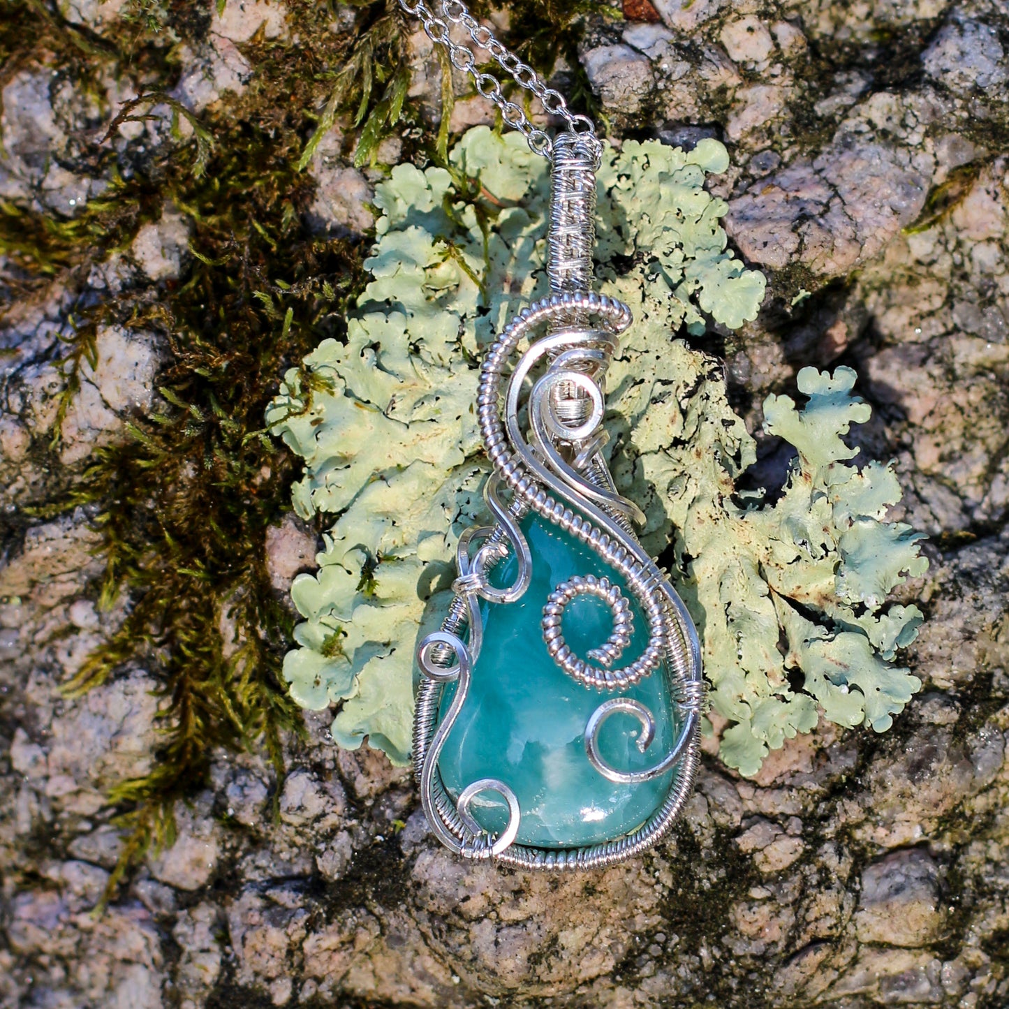BOLD Larimar & Sterling Silver Necklace