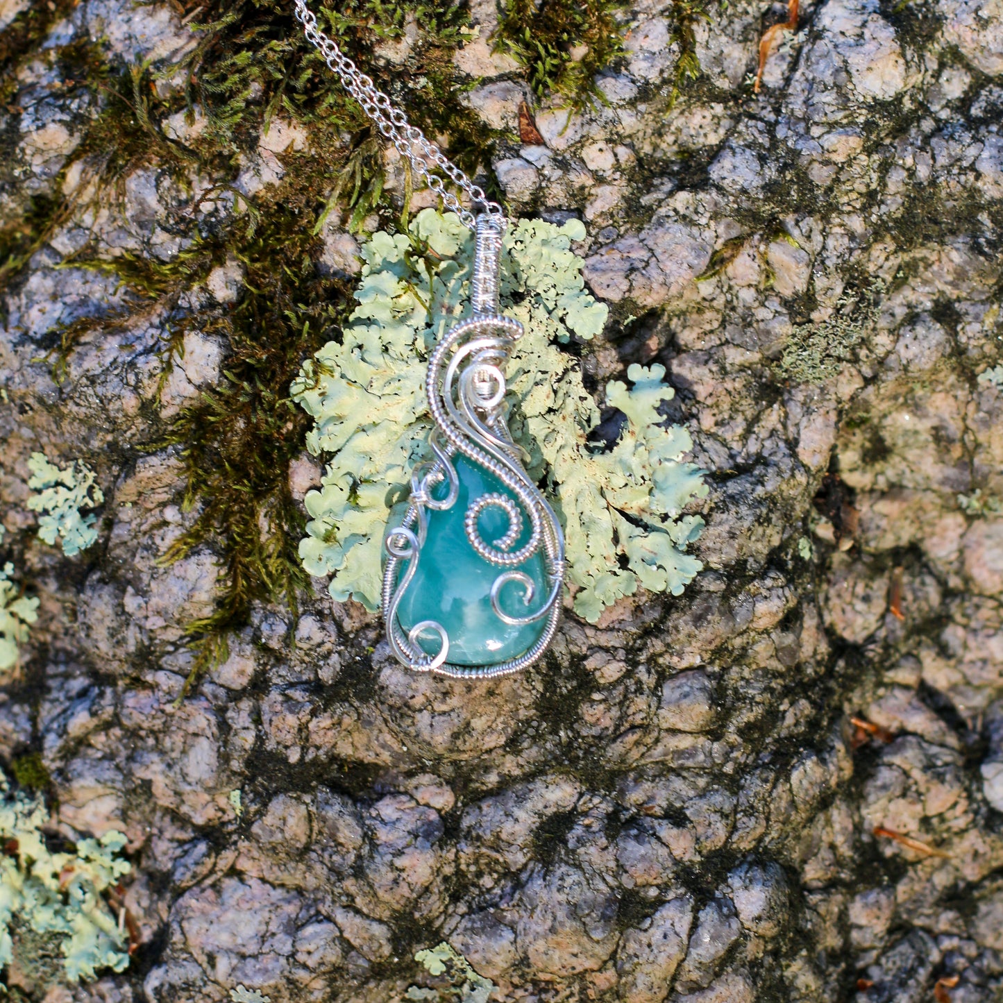 BOLD Larimar & Sterling Silver Necklace