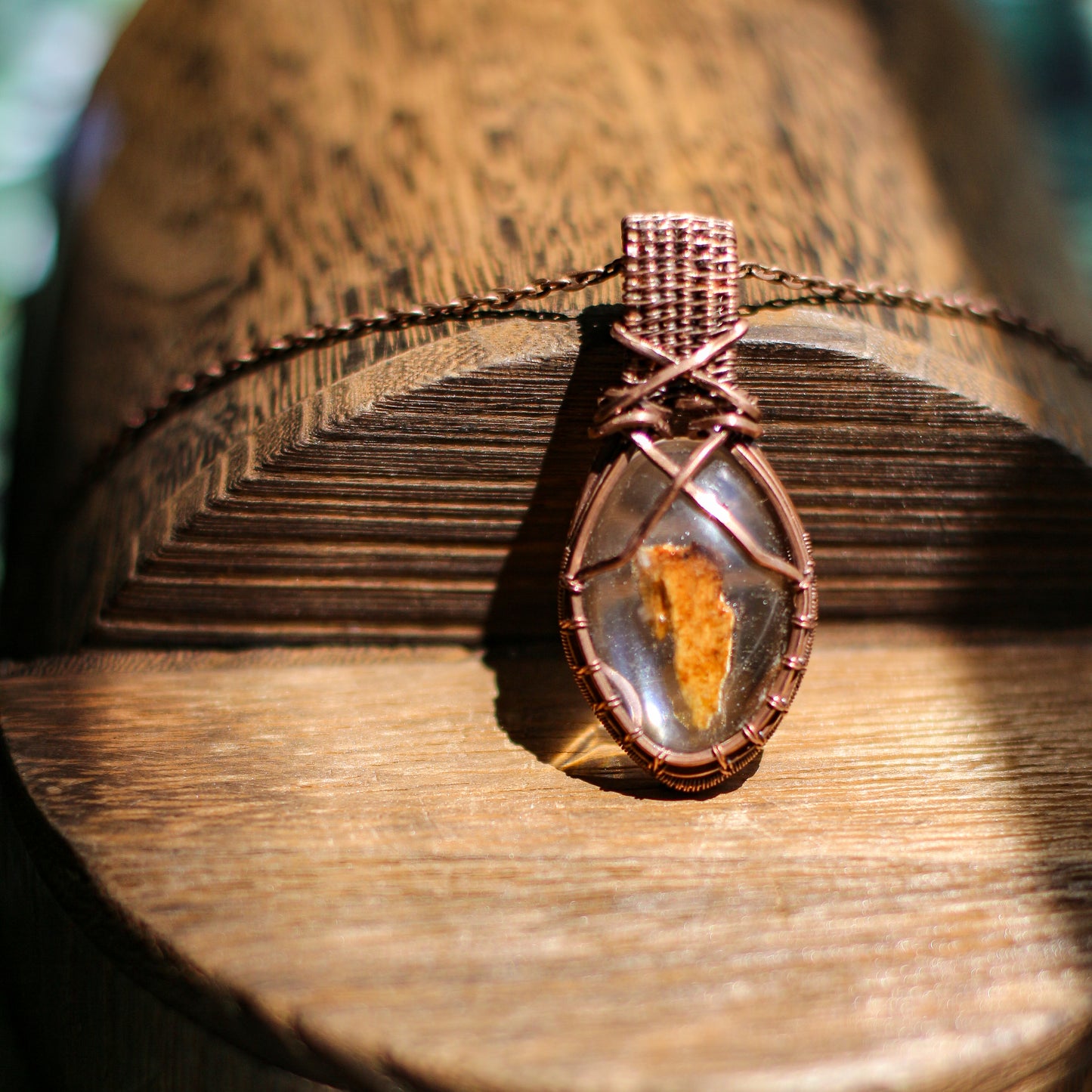 Genuine Arnold Estate (Conjuring House) Wood Fragment Necklace (Aged Copper)