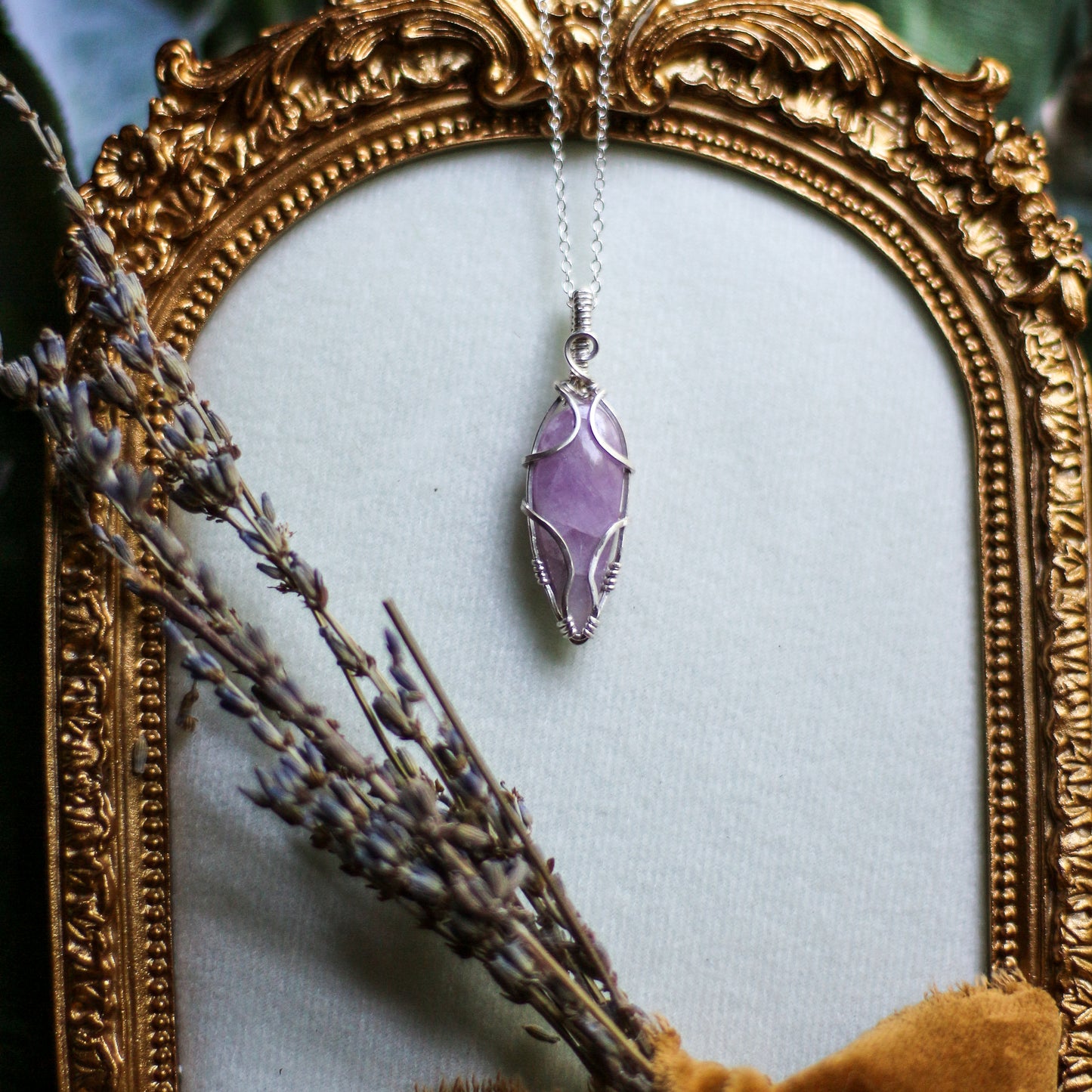 Kunzite & Genuine Sterling Silver Necklace