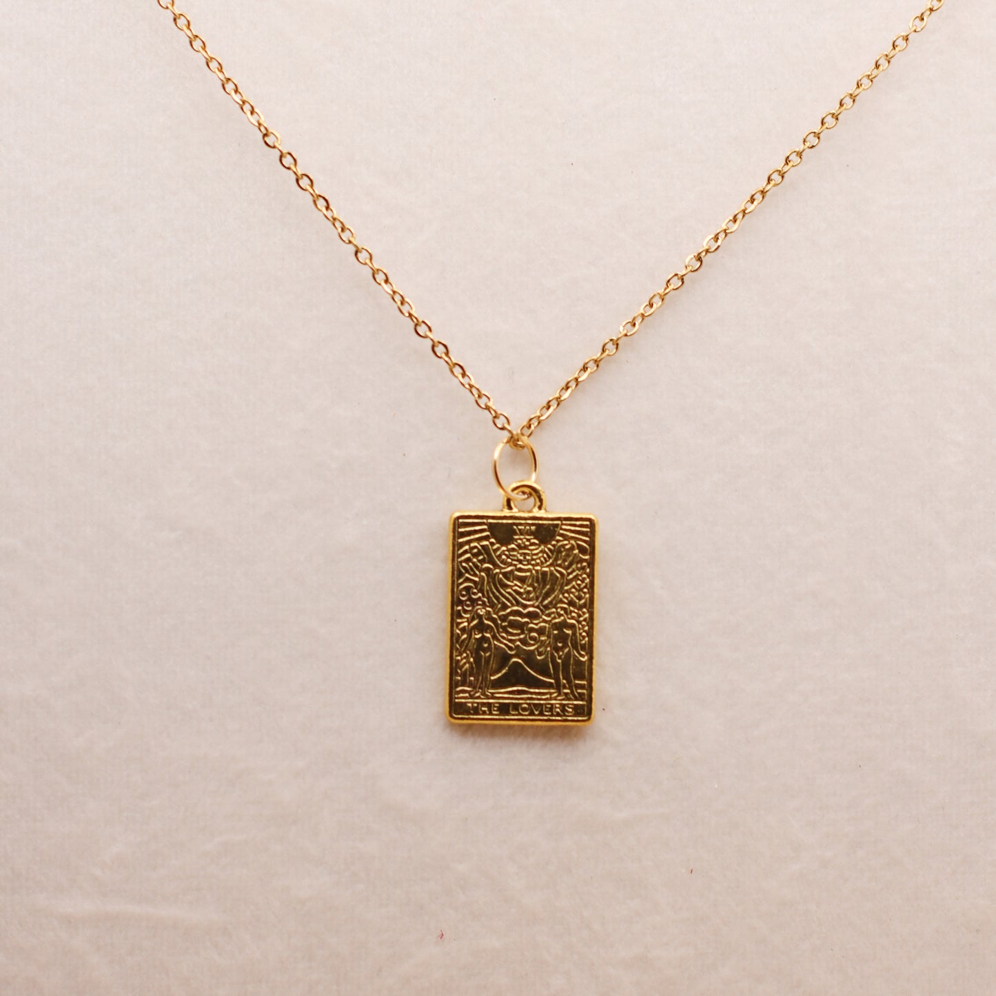 Gold Colored Tarot Card Necklaces