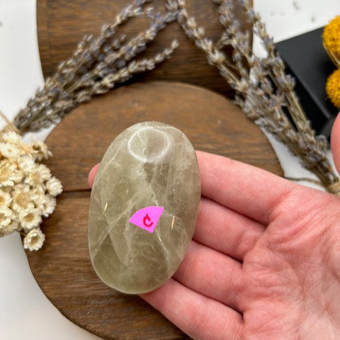 Green Fluorite Palm Stones