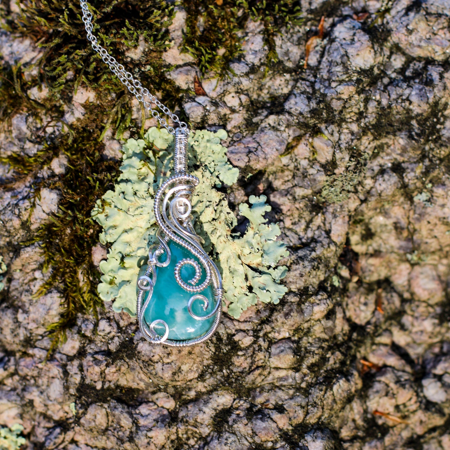 BOLD Larimar & Sterling Silver Necklace