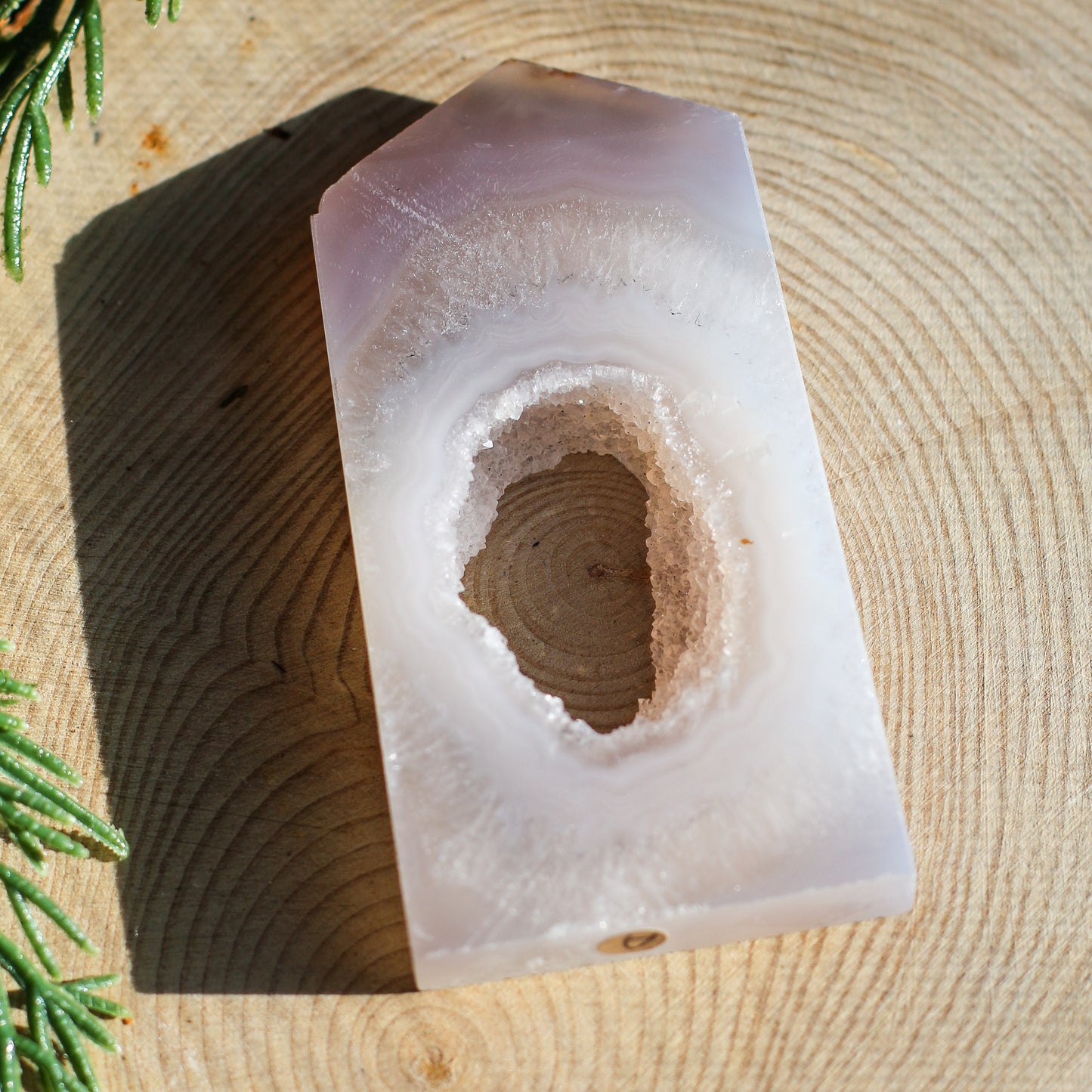 Druzy Quartz Tower Slice