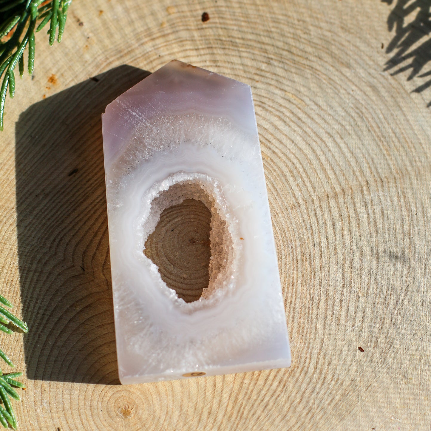 Druzy Quartz Tower Slice