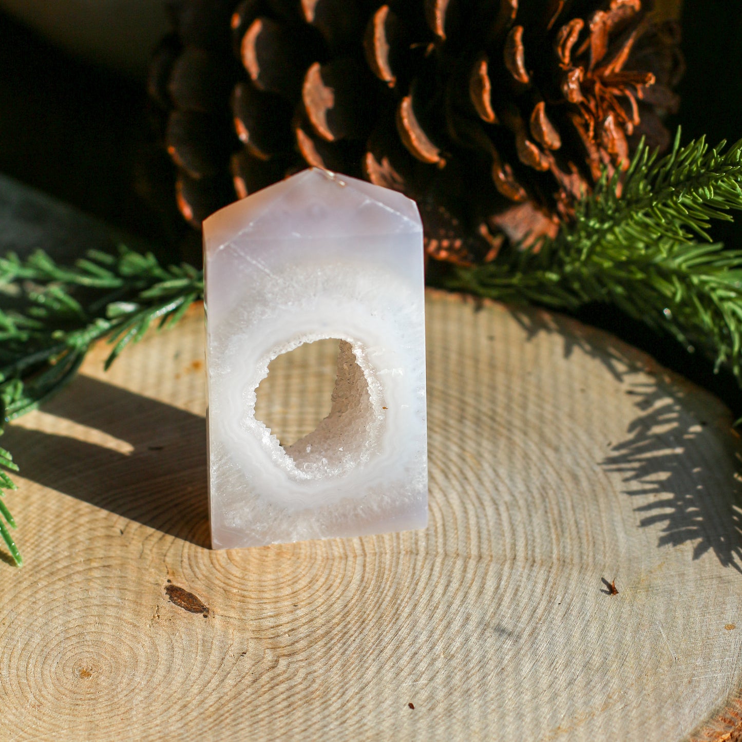 Druzy Quartz Tower Slice