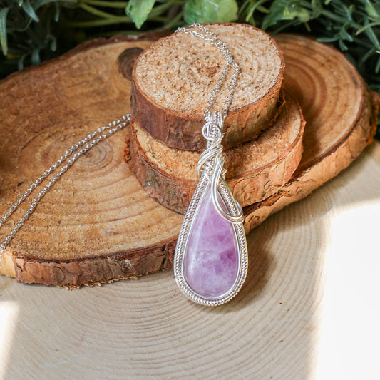Kunzite & Sterling Silver Necklace