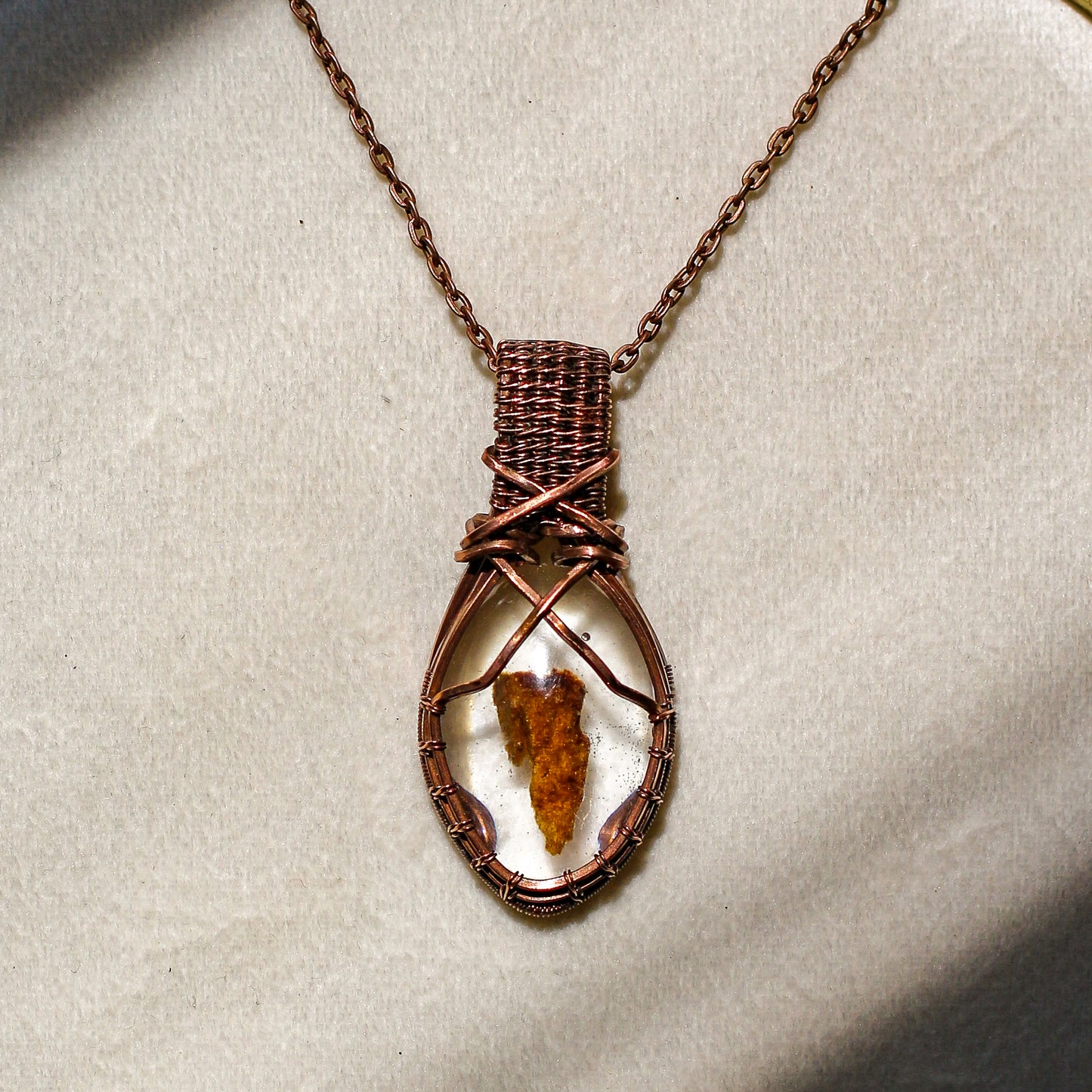Genuine Arnold Estate (Conjuring House) Wood Fragment Necklace (Aged Copper)