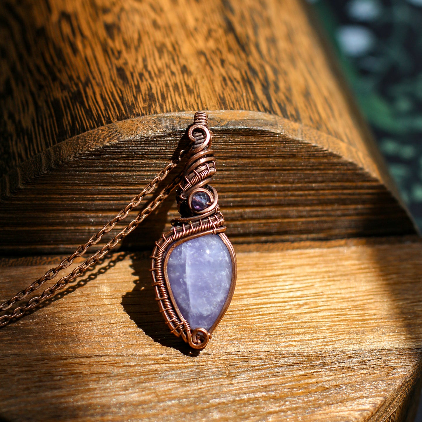RARE Hackmanite & Aged Copper Necklace