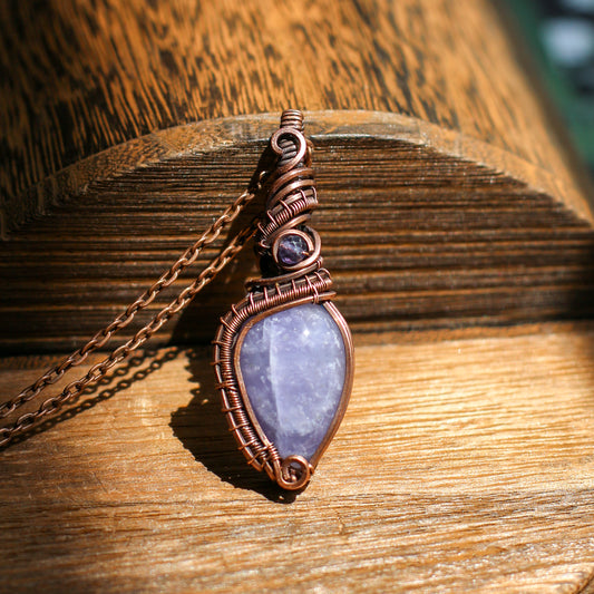 RARE Hackmanite & Aged Copper Necklace