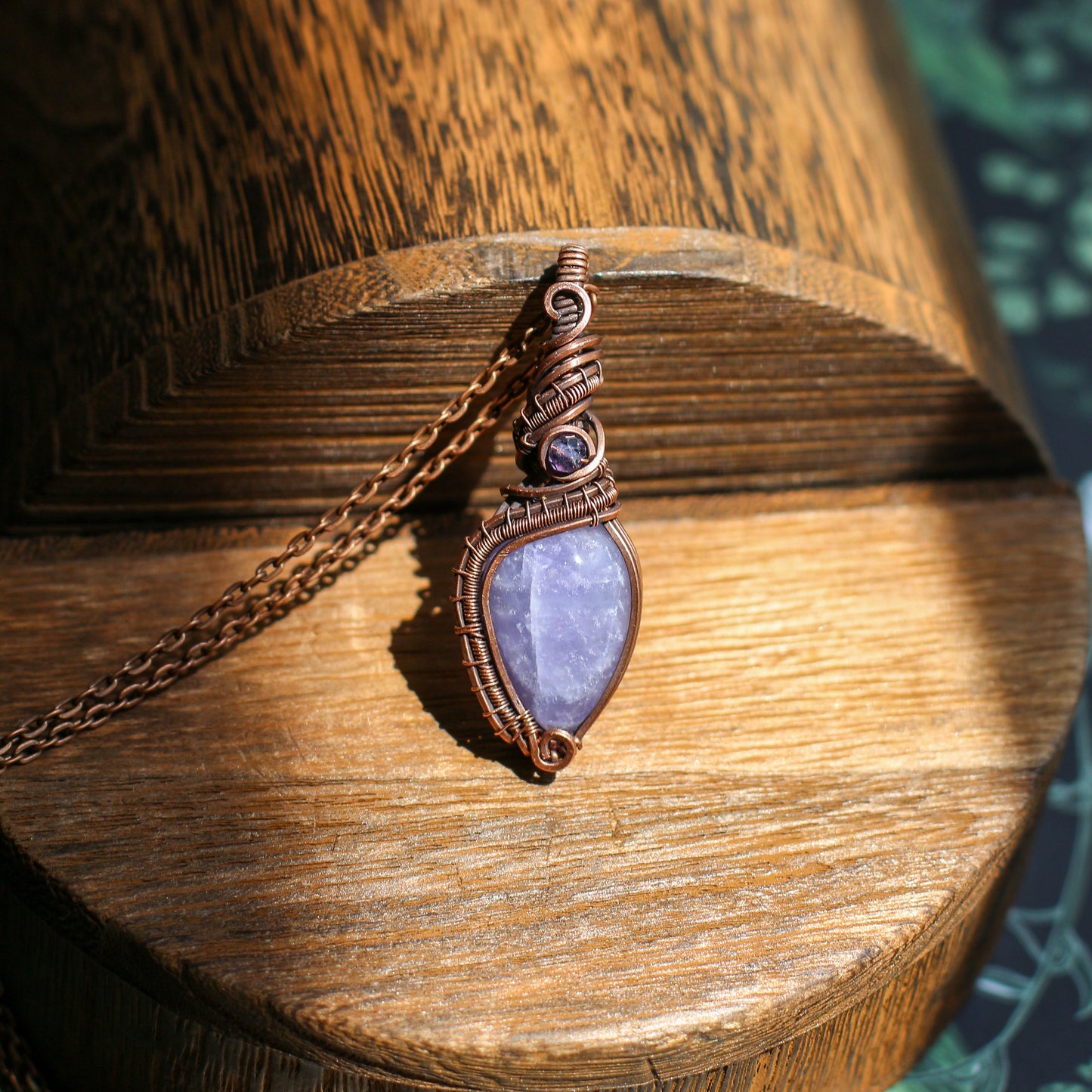 RARE Hackmanite & Aged Copper Necklace