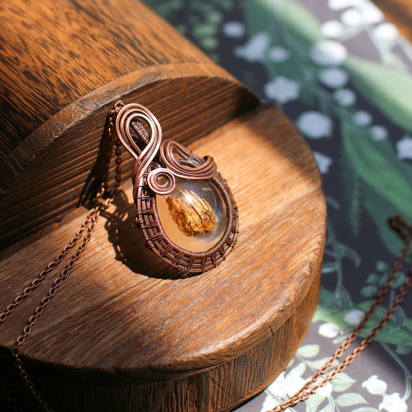 Genuine Arnold Estate (Conjuring House) Wood Fragment Necklace (Aged Copper)