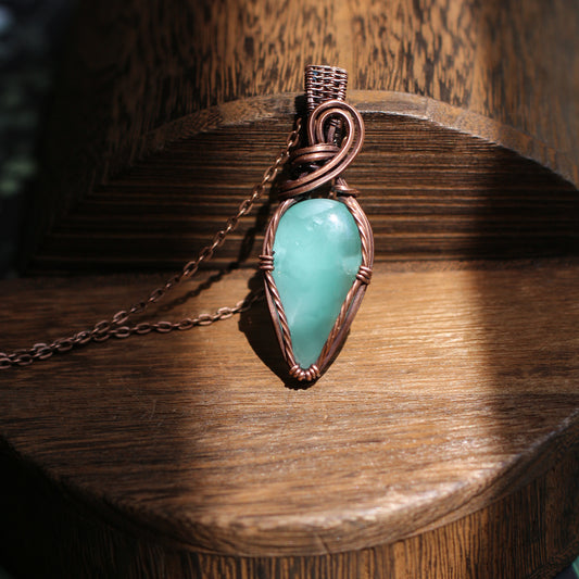 Hemimorphite & Aged Copper Necklace
