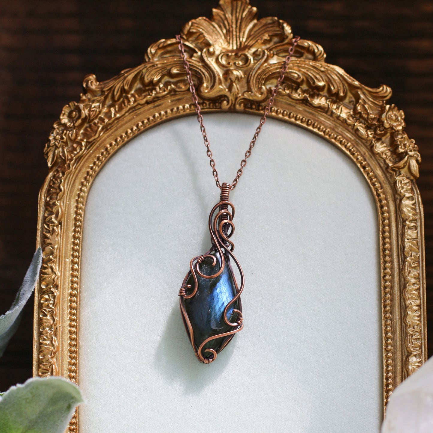 Labradorite & Aged Copper Necklace