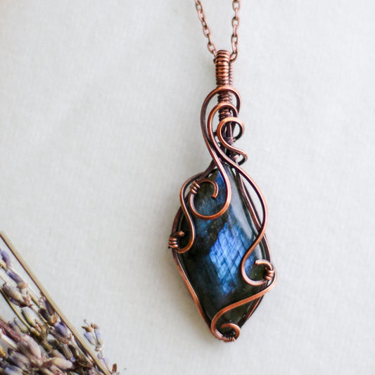 Labradorite & Aged Copper Necklace