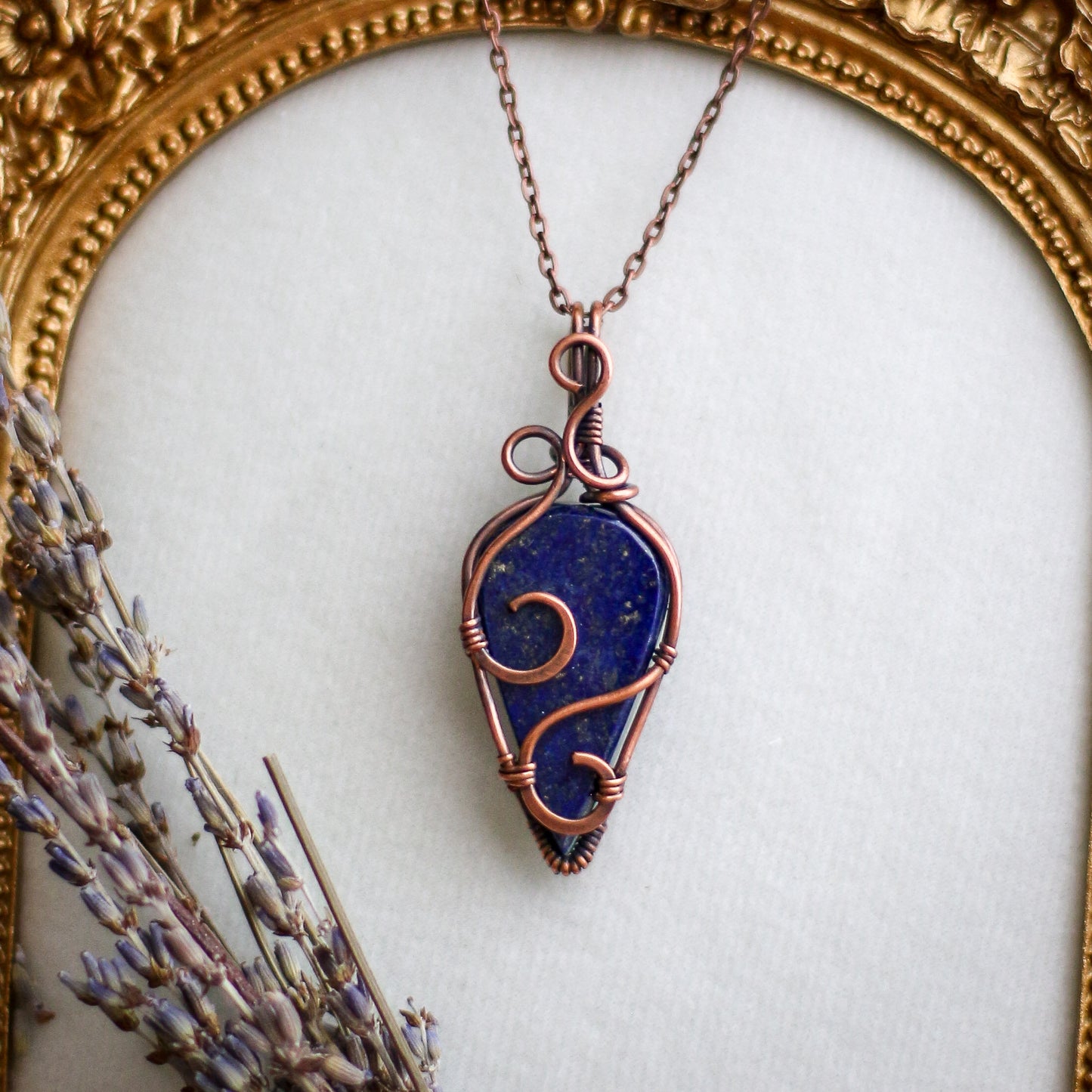 Lapis Lazuli & Aged Copper Necklace