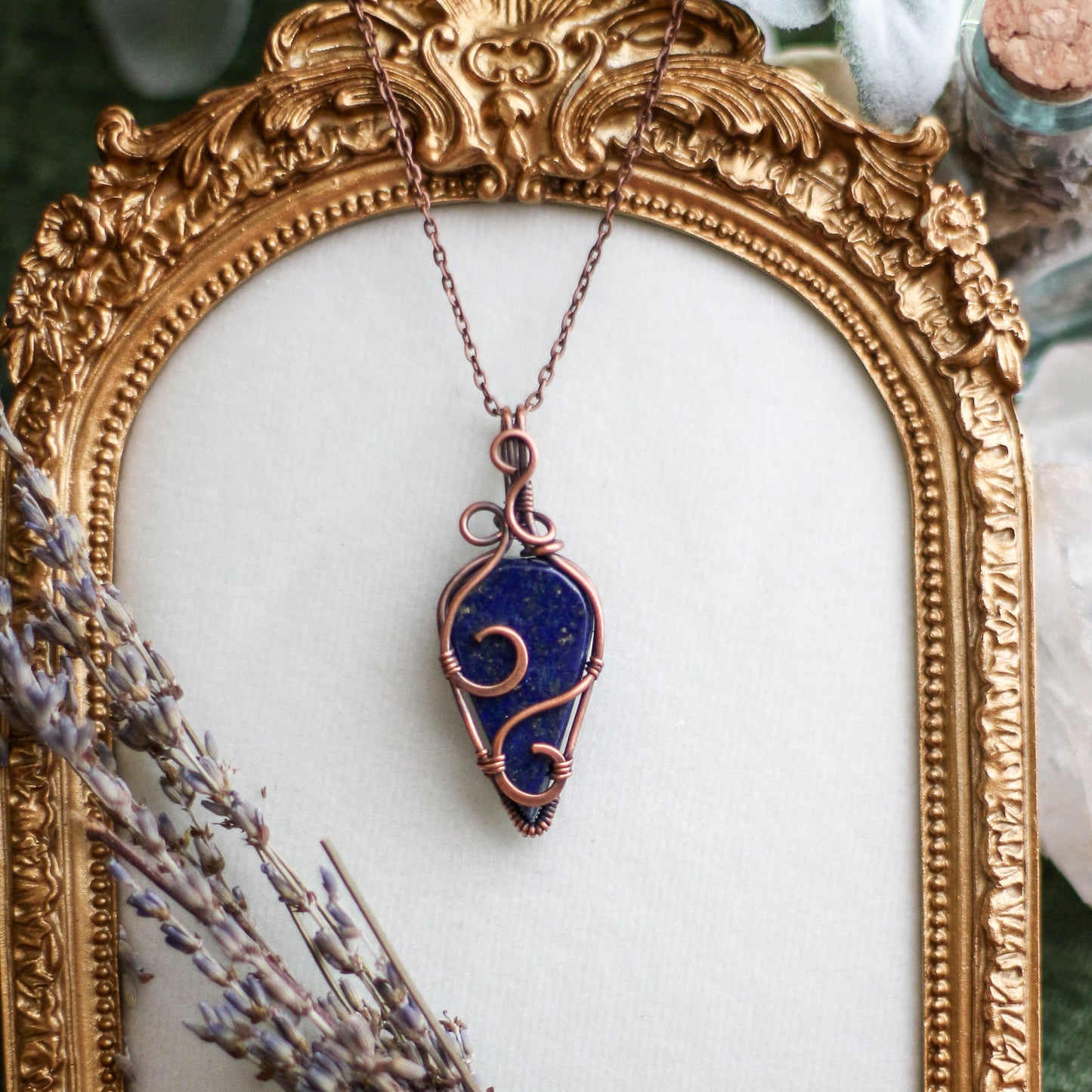 Lapis Lazuli & Aged Copper Necklace