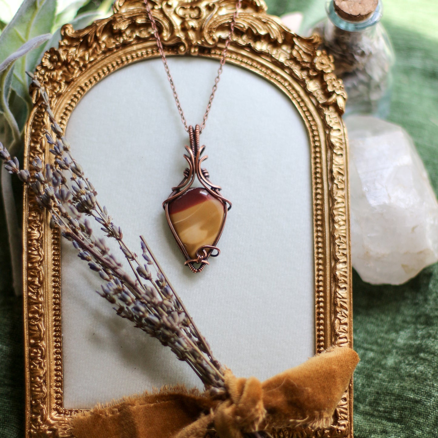 High Quality Mookaite & Aged Copper Necklace