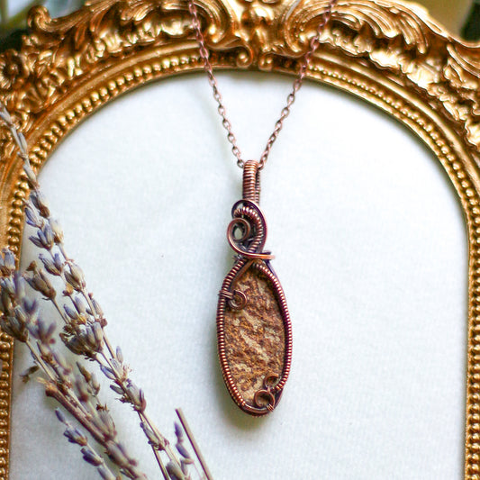 SPECIAL Psilomelane Dendrite & Aged Copper Necklace