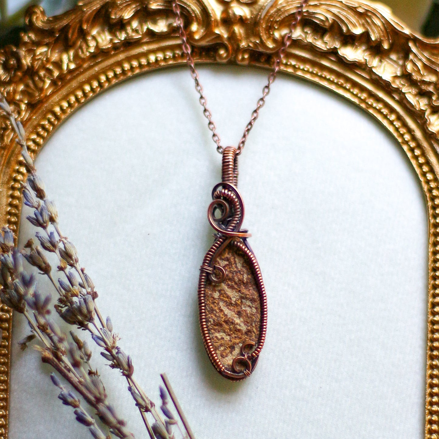 SPECIAL Psilomelane Dendrite & Aged Copper Necklace