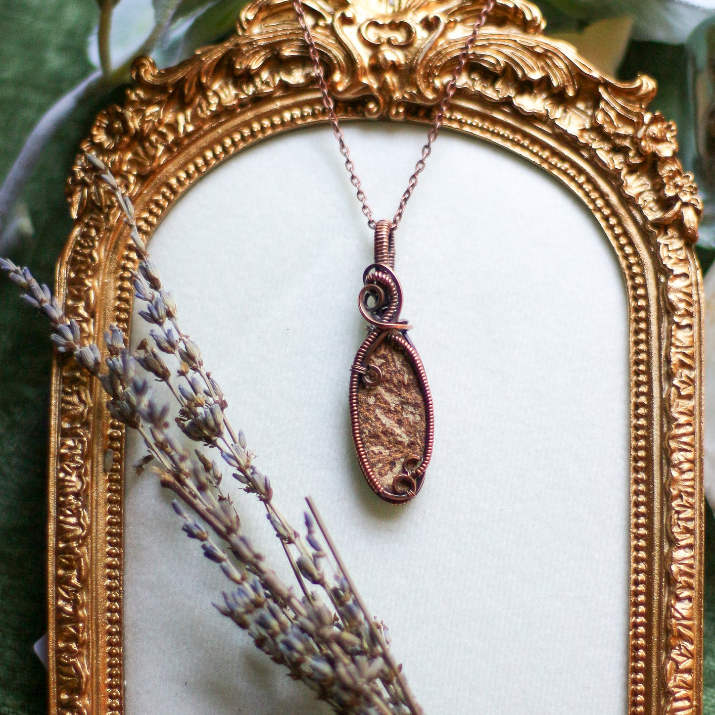 SPECIAL Psilomelane Dendrite & Aged Copper Necklace