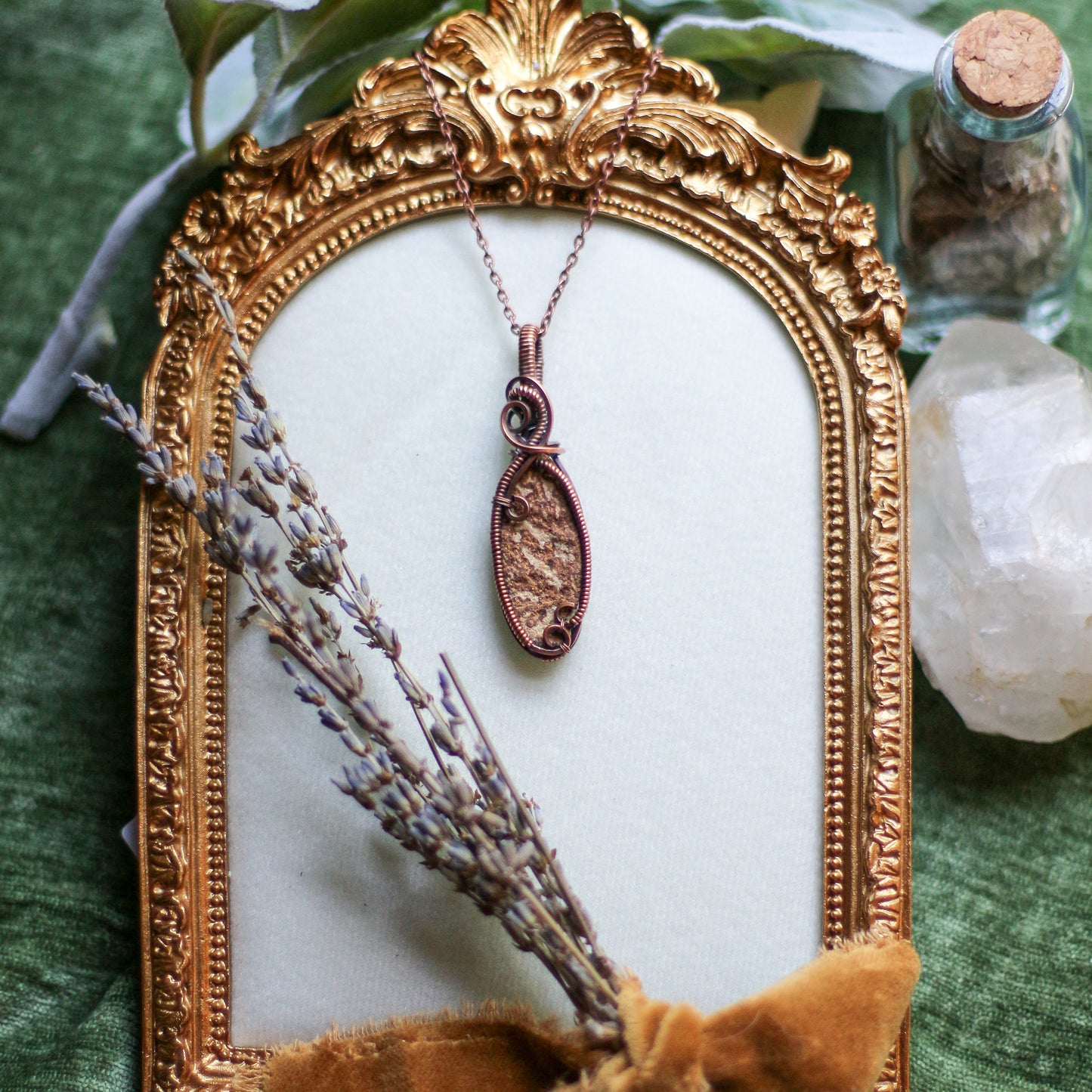 SPECIAL Psilomelane Dendrite & Aged Copper Necklace