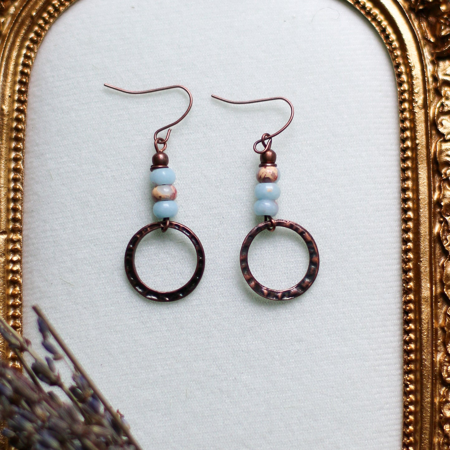 Sea Sediment Imperial Jasper Dangle Earrings