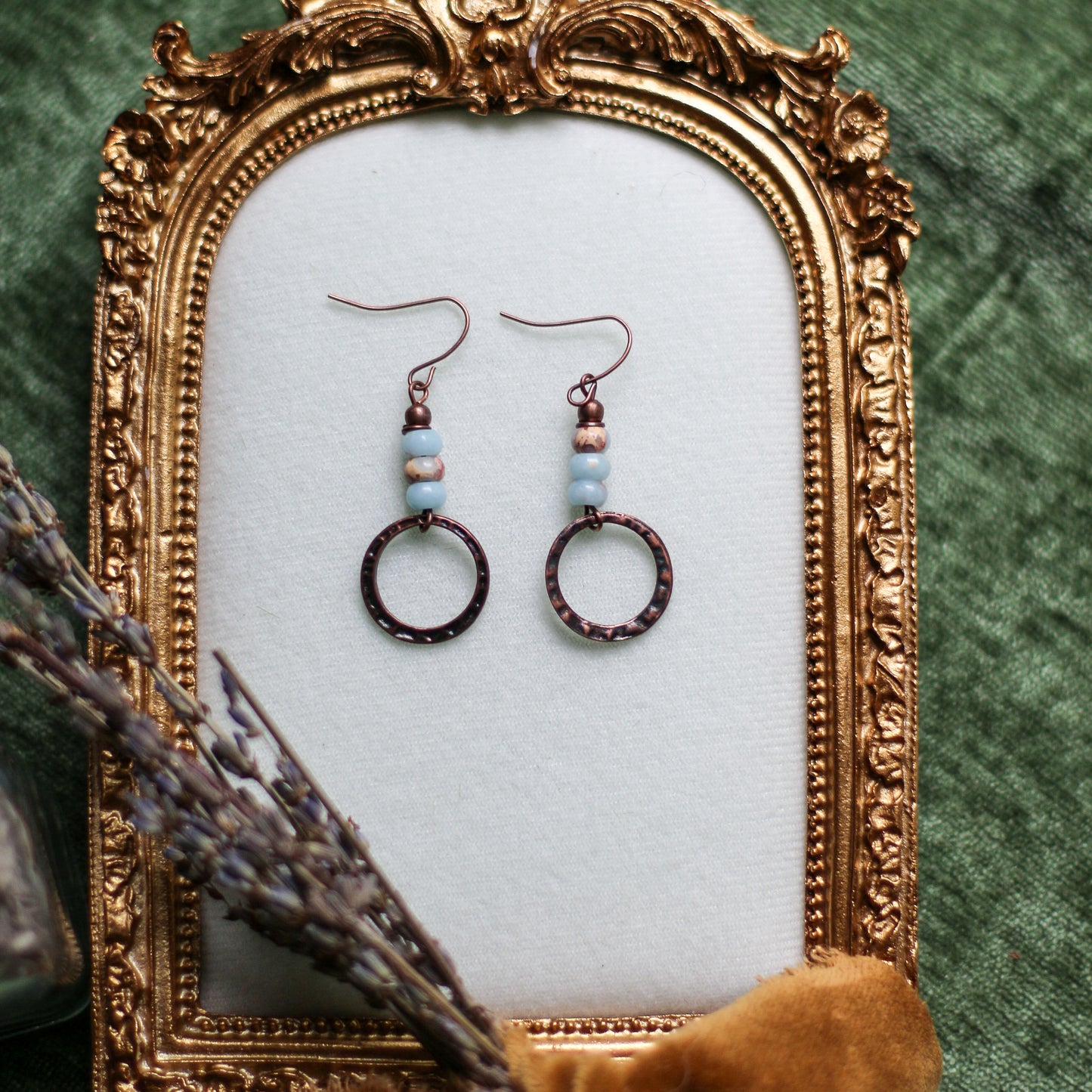 Sea Sediment Imperial Jasper Dangle Earrings