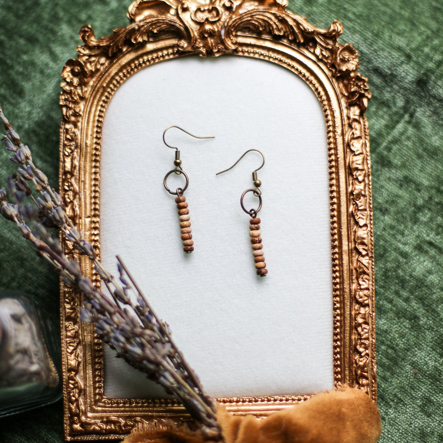 Picture Jasper Dangle Earrings
