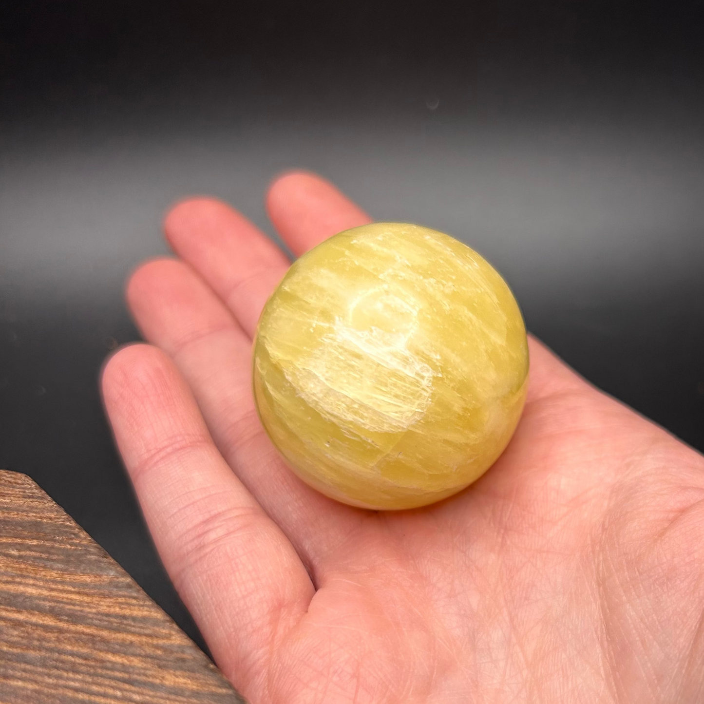 Small Yellow Lemon Quartz Sphere (With Stand)