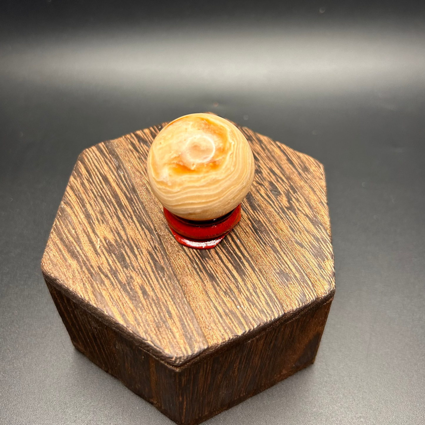 Mini Chocolate Calcite Sphere (With Mini Sphere Stand)