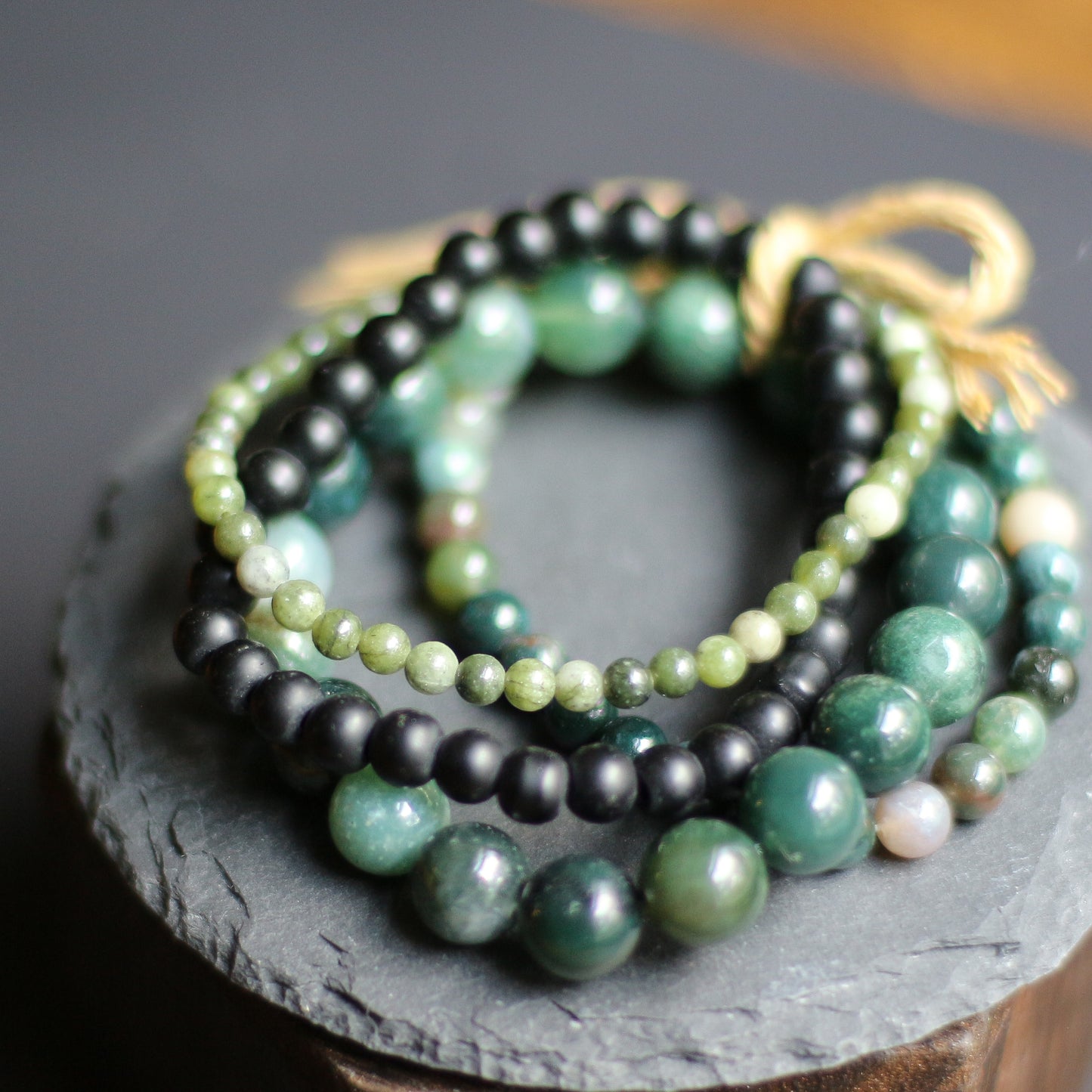Grounding, Protection, and Growth Bracelet Bundle