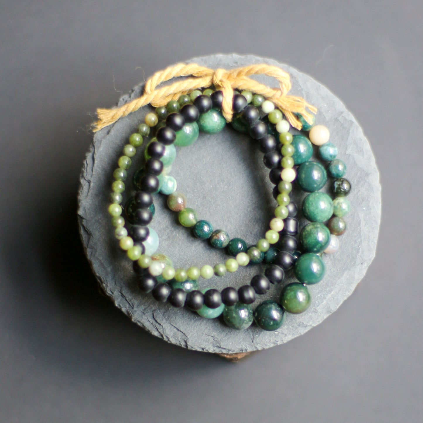 Grounding, Protection, and Growth Bracelet Bundle