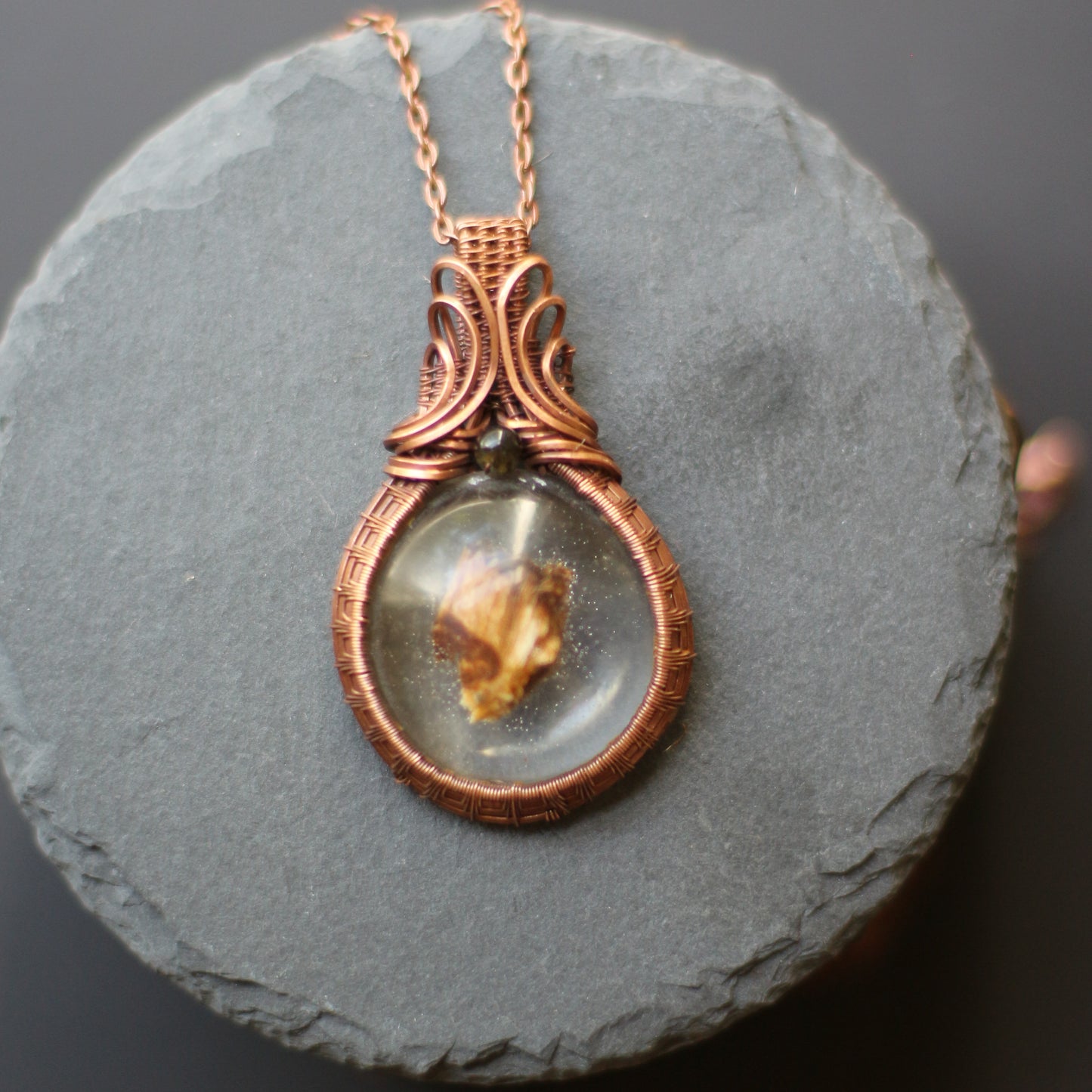 Genuine Arnold Estate (Conjuring House) Wood Fragment Necklace (Aged Copper)