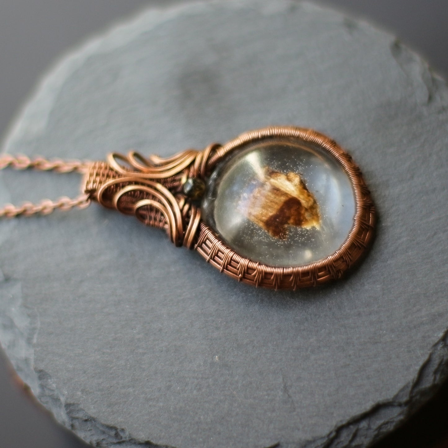 Genuine Arnold Estate (Conjuring House) Wood Fragment Necklace (Aged Copper)