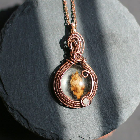Genuine Arnold Estate (Conjuring House) Wood Fragment Necklace (Aged Copper)