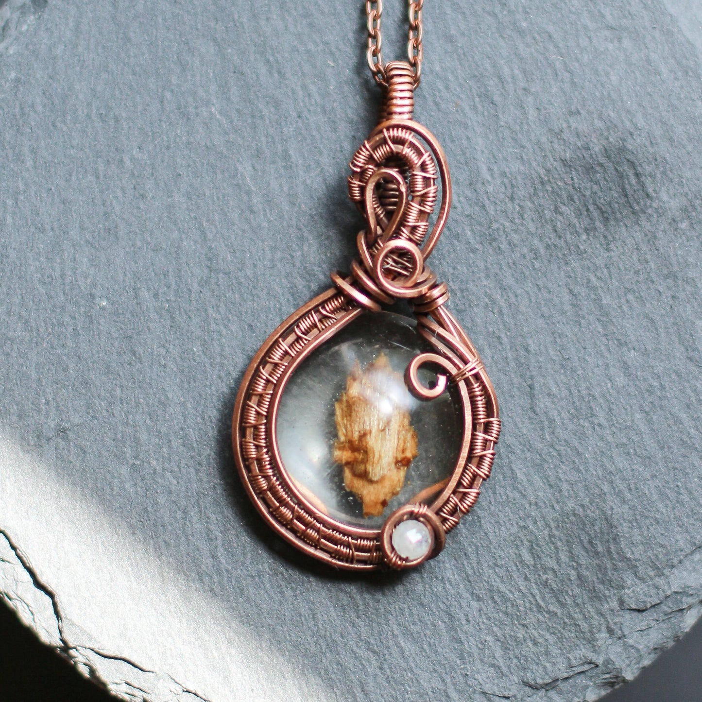 Genuine Arnold Estate (Conjuring House) Wood Fragment Necklace (Aged Copper)