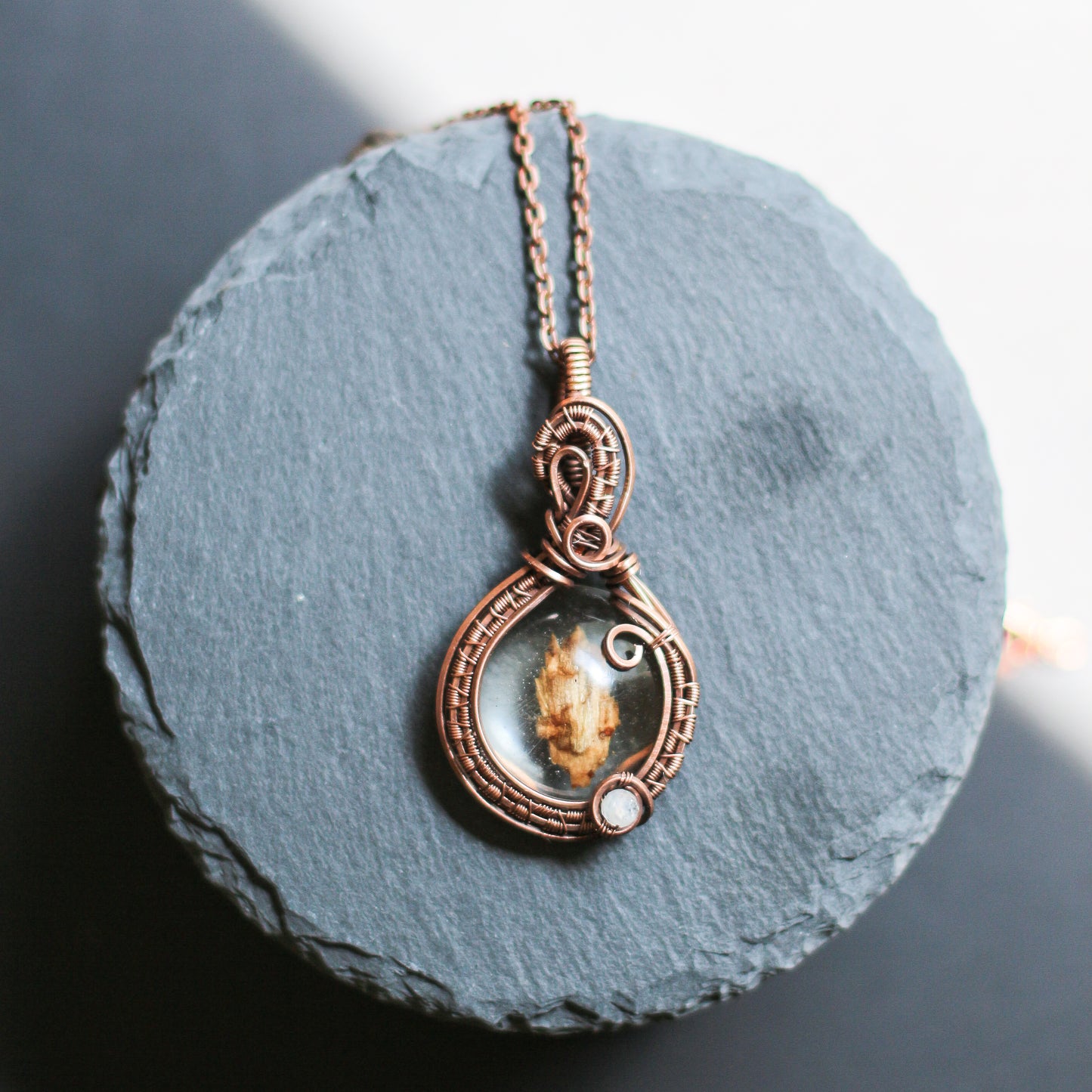 Genuine Arnold Estate (Conjuring House) Wood Fragment Necklace (Aged Copper)