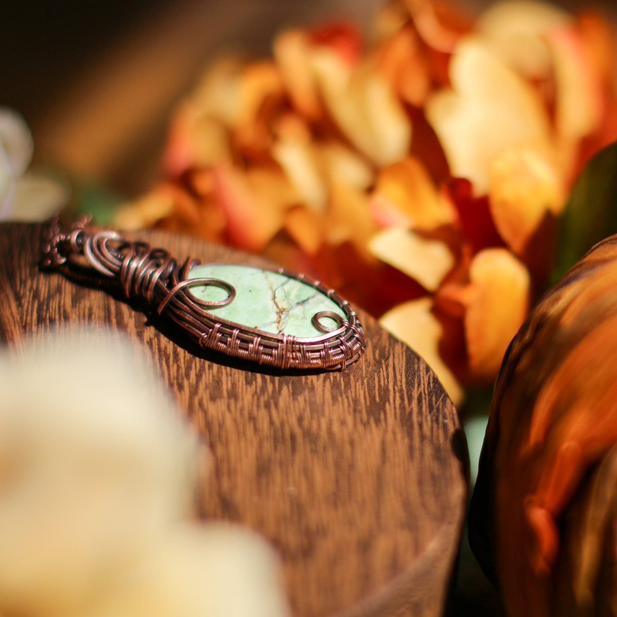 Chrome Chalcedony & Aged Copper Statement Necklace